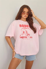 BASE Rodeo Show Oversized T-Shirt Pink