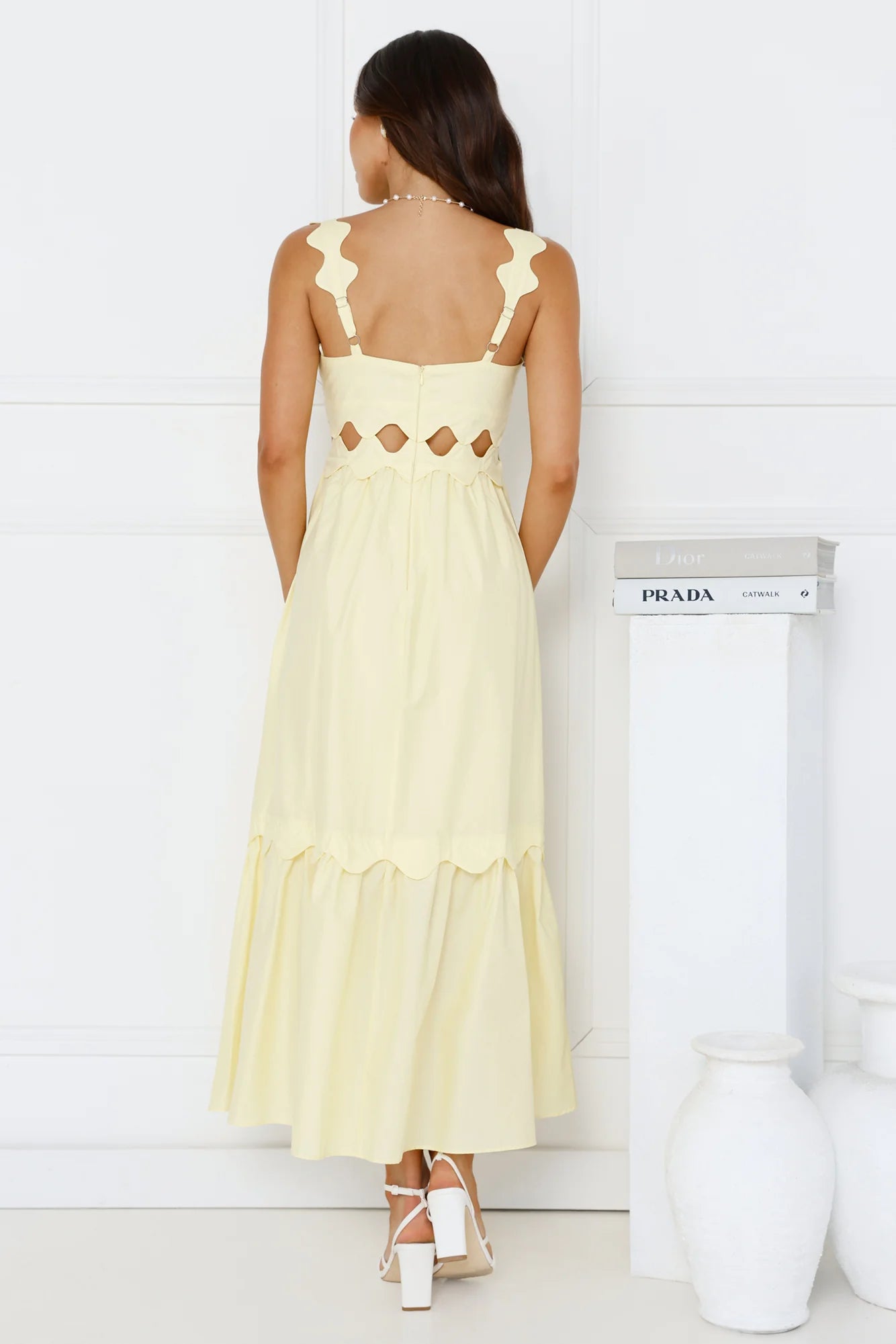 Chasing Sunbeams Midi Dress Yellow