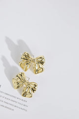 18k Gold Plated Flirty Bow Earrings Gold