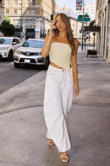 BASE Luxe Rib Easy Elevated Strapless Top Yellow