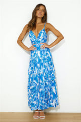 Bloom Beachside Maxi Dress Blue