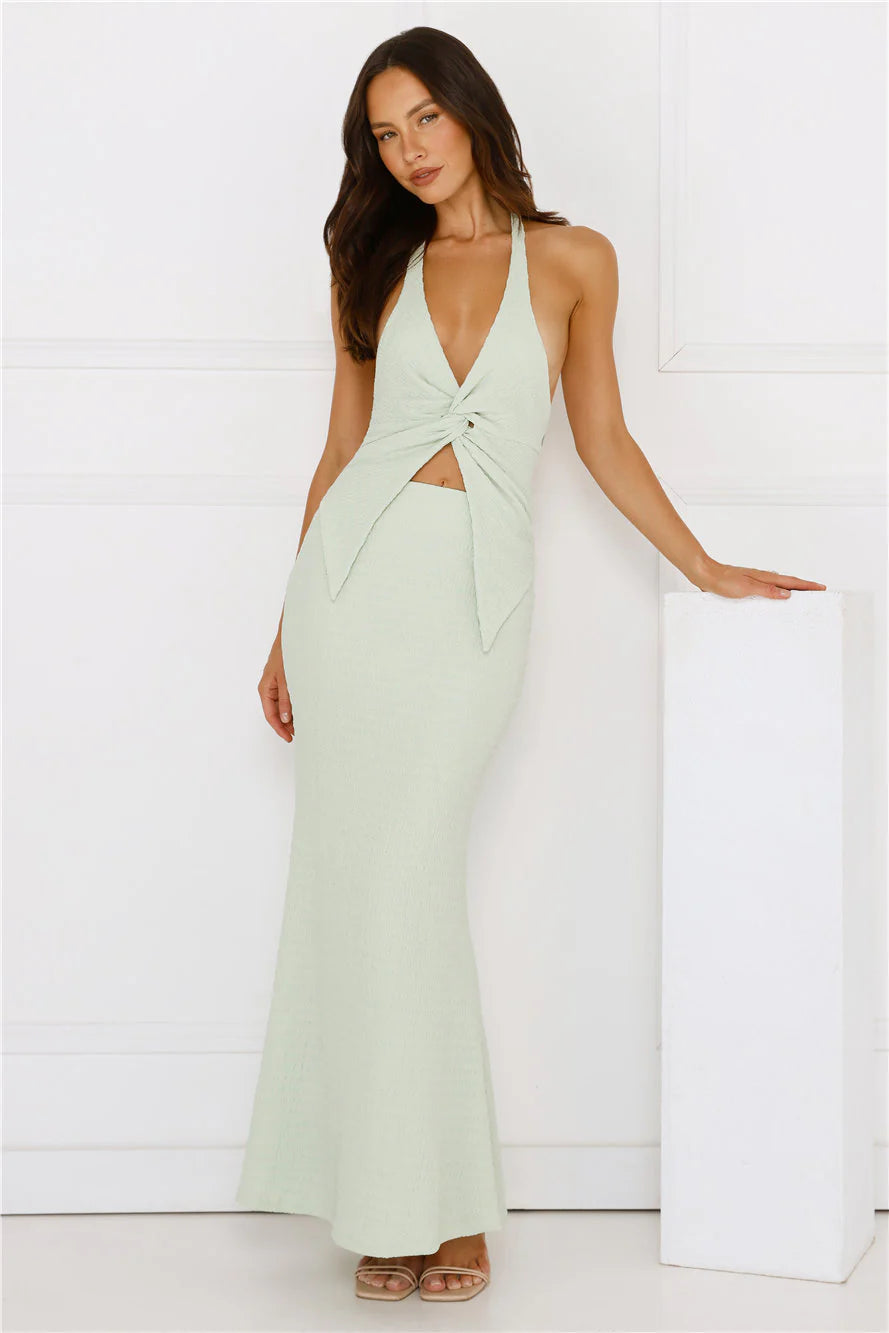 Cloudscape Halter Top Sage