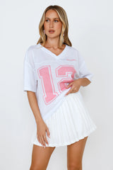 Fangirl Jersey Top White