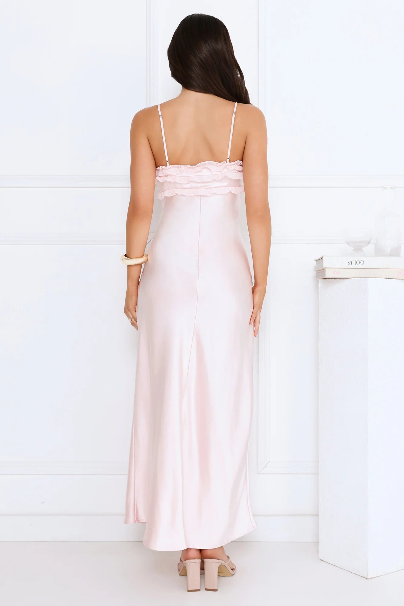 Dreamscape Luxe Satin Maxi Dress Pink