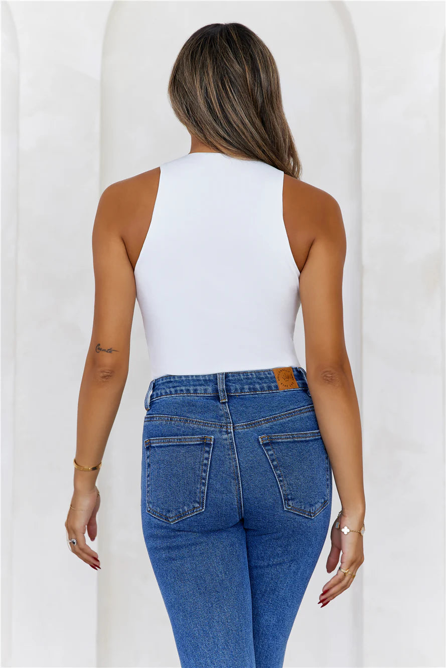 BASE Repeat After Me Tank Top White