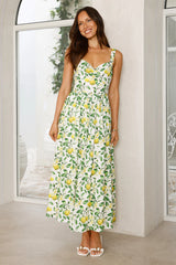 Under The Lemon Tree Midi Dress Print