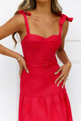 Blaze Of Passion Maxi Dress Red
