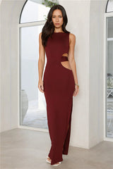 Editorial Maxi Dress Wine