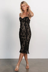 Juliette Bodycon Midi Dress | Black