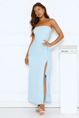City Drift Strapless Maxi Dress Blue