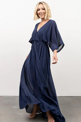 Kia Kimono Maxi Dress | Navy