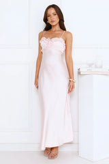 Dreamscape Luxe Satin Maxi Dress Pink