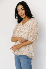 Cordova Top | Cream Multi Floral