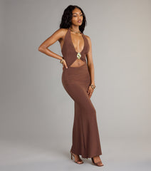 Golden Hour Goddess Cutout Maxi Dress