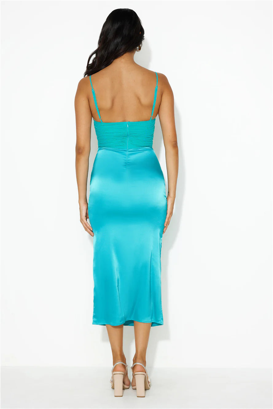Fortune Seeker Midi Dress Green