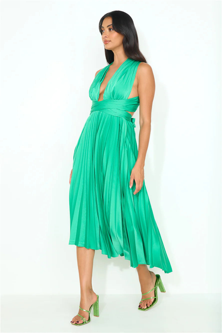 Fabulous 'Fit Midi Dress Green