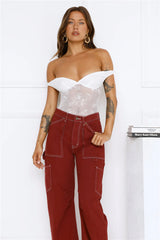 Vibes Of The Night Lace Bodysuit White