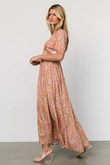 Evanthia Maxi Dress | Vintage Blush Print