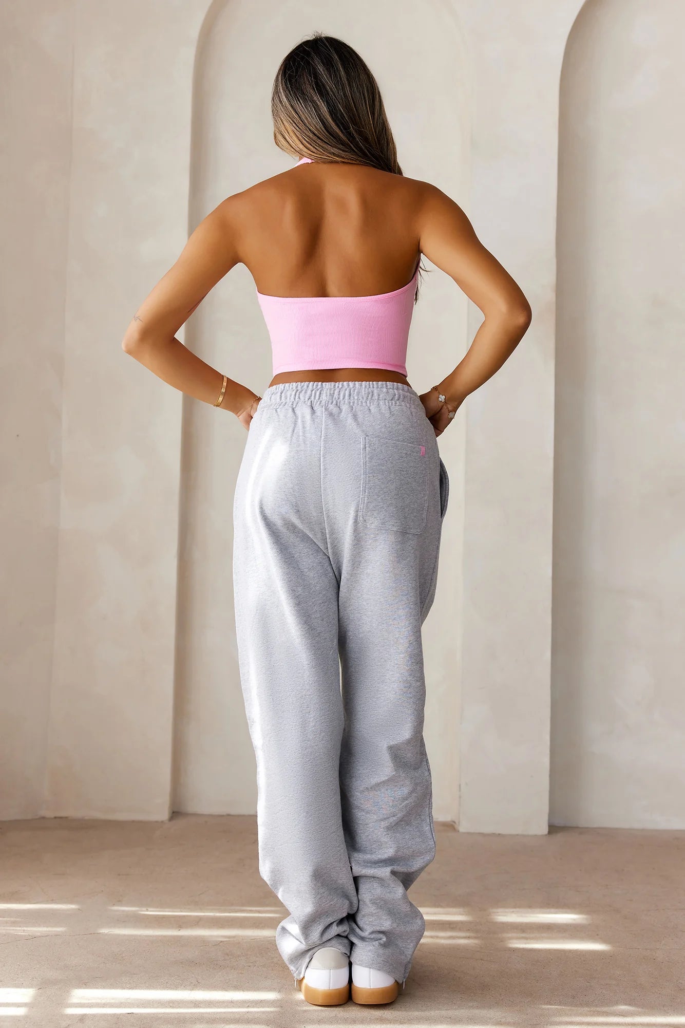 BASE Straight Leg Sweatpants Grey Marle
