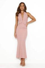That's Hot Halter Midi Dress Pink