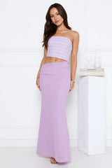 Babe Glow Strapless Maxi Dress Lilac