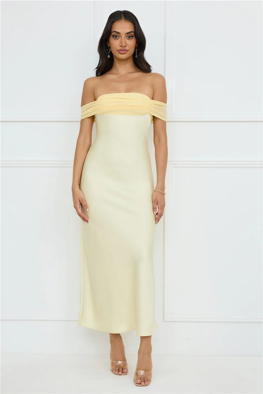 Daisy Darling Strapless Maxi Dress Yellow
