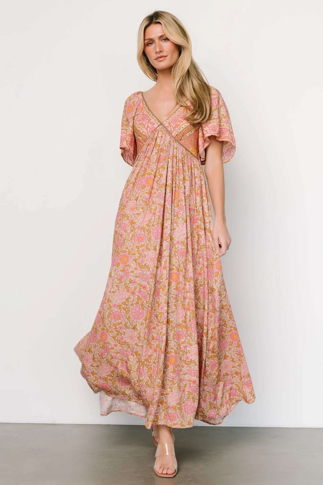 Evanthia Maxi Dress | Vintage Blush Print