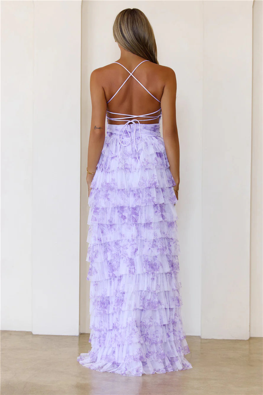 Elegant Whisper Maxi Dress Lilac