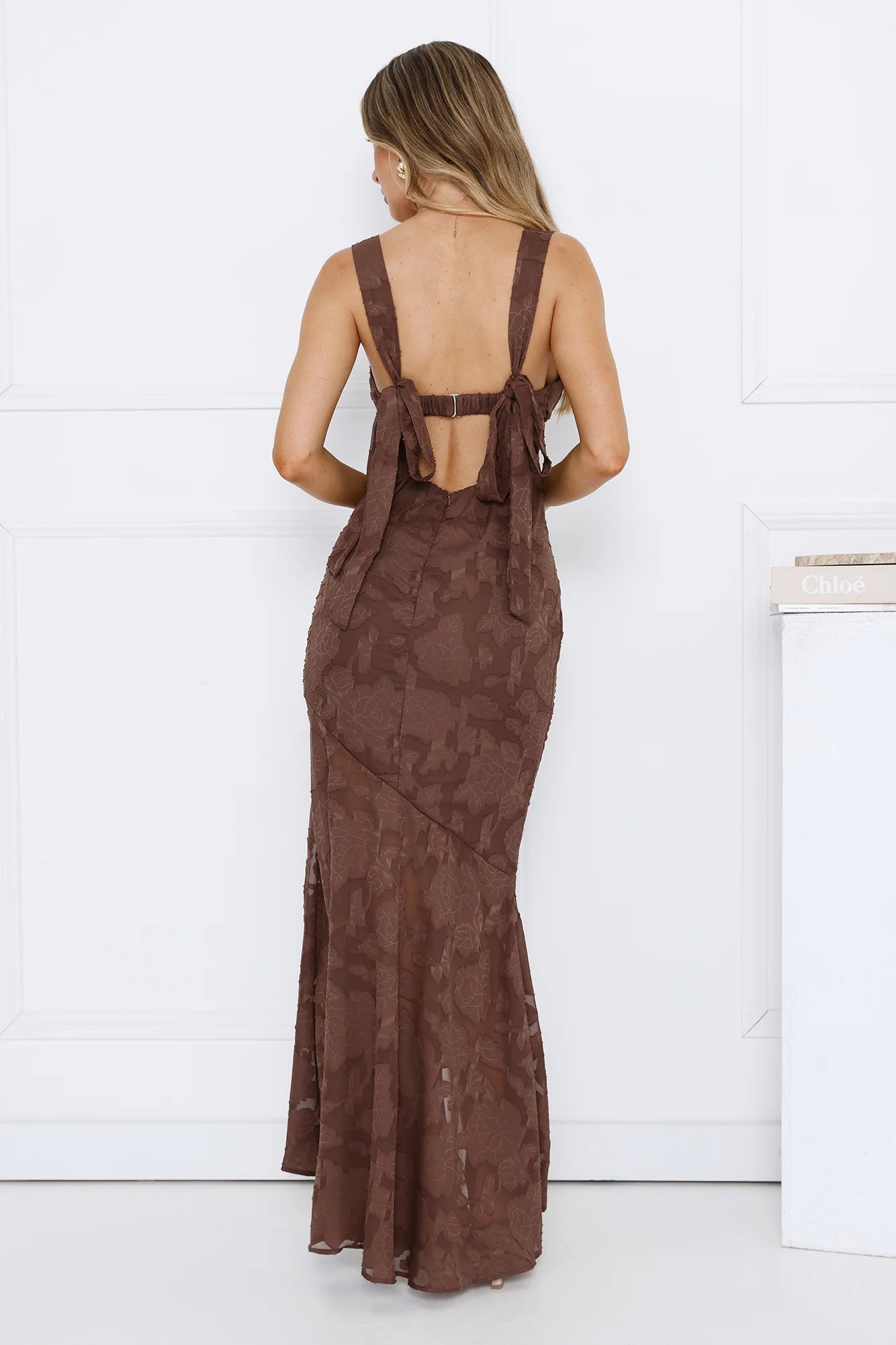 Enchanted Empire Maxi Dress Brown