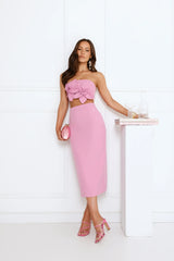 Call Me Darling Midi Skirt Pink