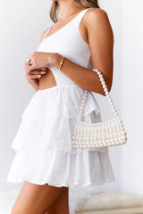 Fashionista Pearl Bag White