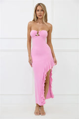 Fashion Force Strapless Maxi Dress Pink