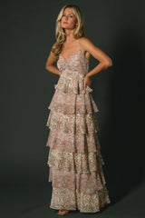 Louise Tiered Ruffle Maxi Dress | Vintage Floral