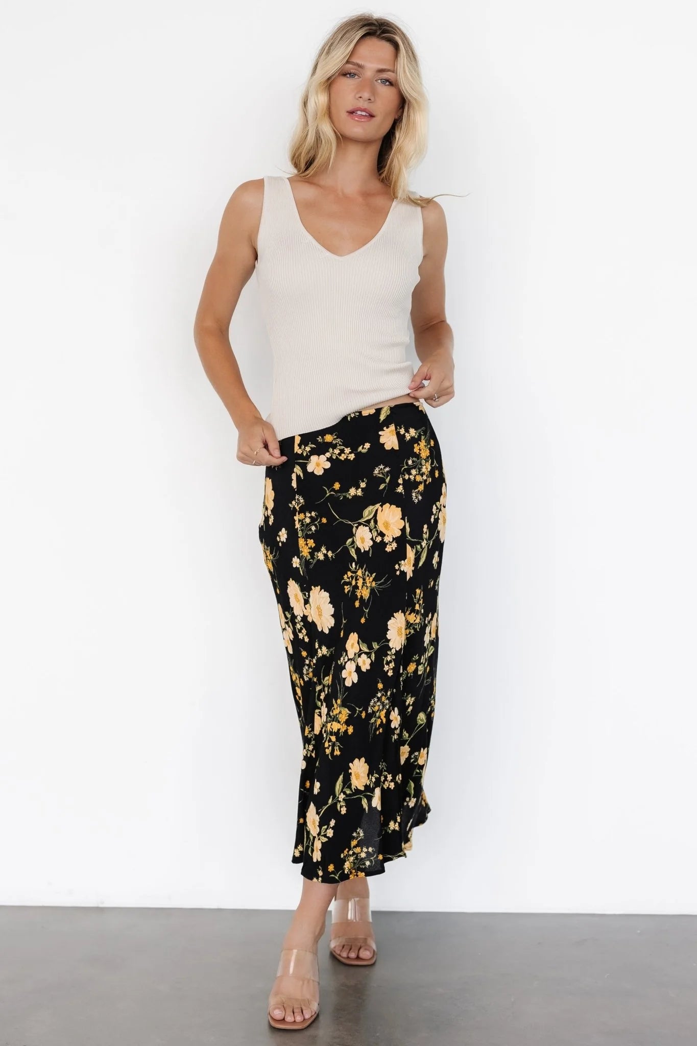 Fairchild Skirt | Black Floral