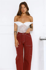 Vibes Of The Night Lace Bodysuit White