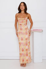Every Detail Mesh Maxi Dress Mustard