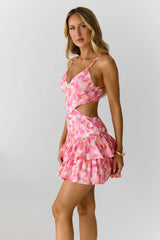 Flirty Summer Mini Dress Pink