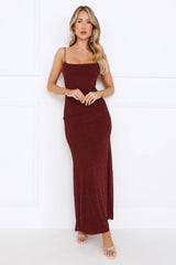 Connoisseur Maxi Dress Burgundy