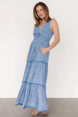 Lauren Maxi Dress | Blue Floral