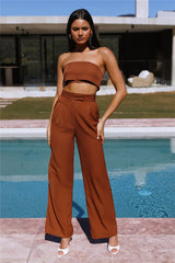 Blind Love Crop Brown