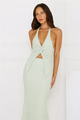 Cloudscape Halter Top Sage