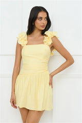 Copenhagen Charm Mini Dress Yellow