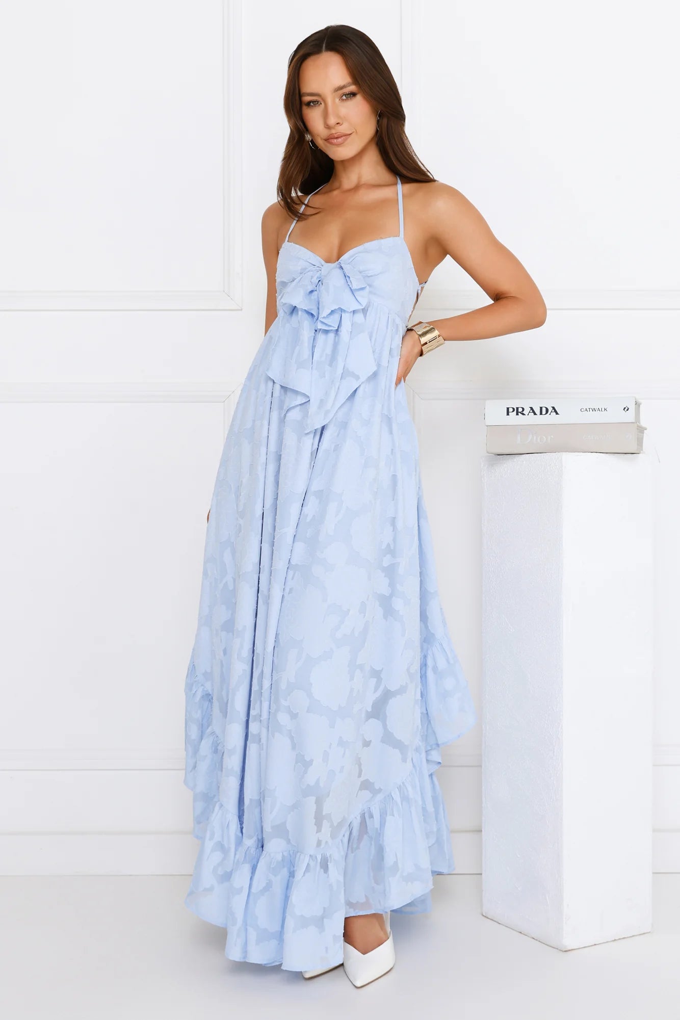 Falling Clouds Maxi Dress Blue
