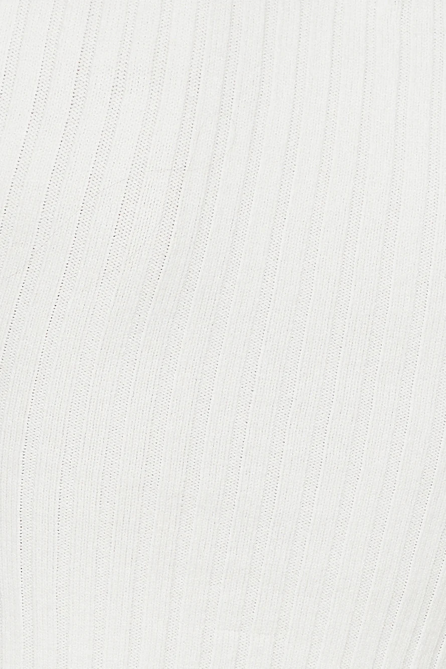 Girls' Time Ribbed Top White