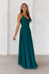 Frosted Bloom Maxi Dress Green