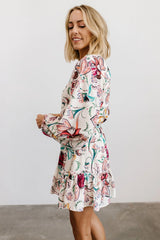 Tally Mini Dress | Off White Multi Print