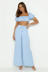 Totally Chill Crop Top Blue