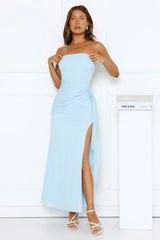 City Drift Strapless Maxi Dress Blue