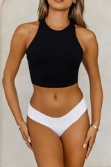 BASE The Classic Ribbed Crop Top Black