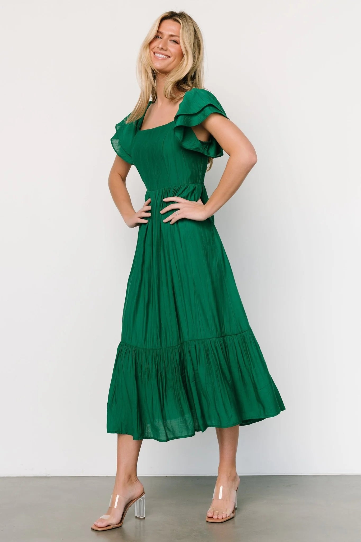 Buttercup Midi Dress | Evergreen